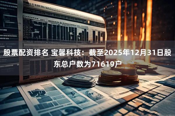股票配资排名 宝馨科技：截至2025年12月31日股东总户数为71619户